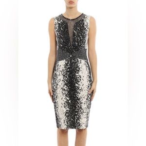 DVF Diane Von Furstenberg Ilsie Silk Jersey Dress Black & White size 4